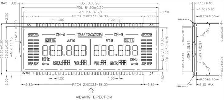 STN negative digital display LCD module factory